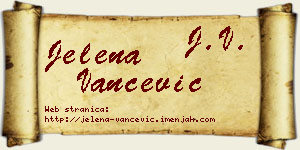 Jelena Vančević vizit kartica